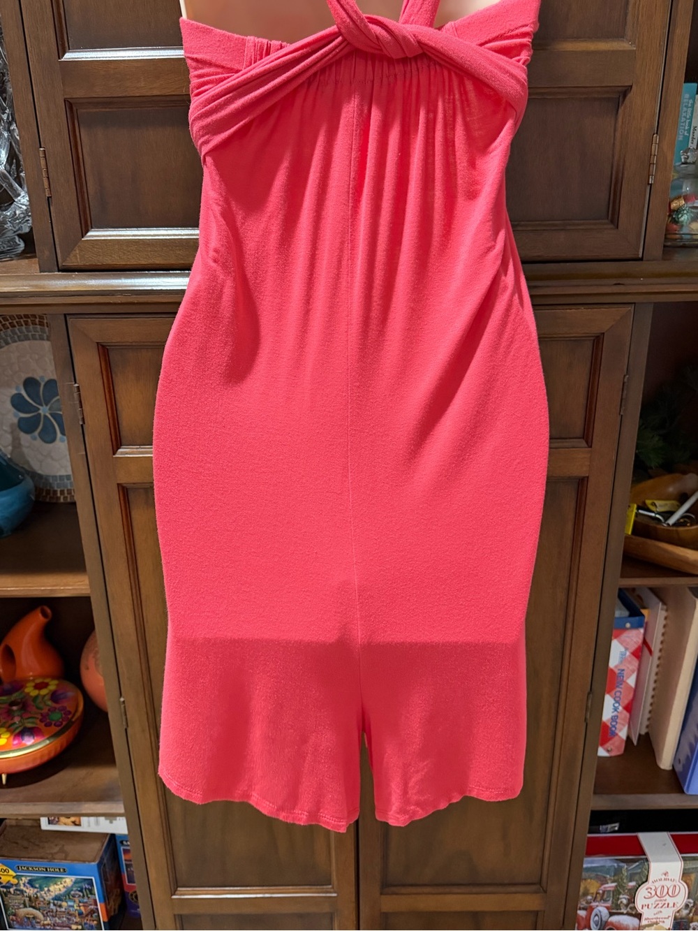 Free People Coral Pink Convertible Jumpsuit - Picture 4 of 6